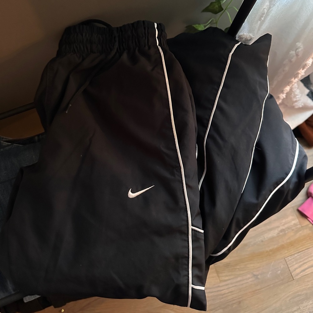 Nike wide leg nylon pants